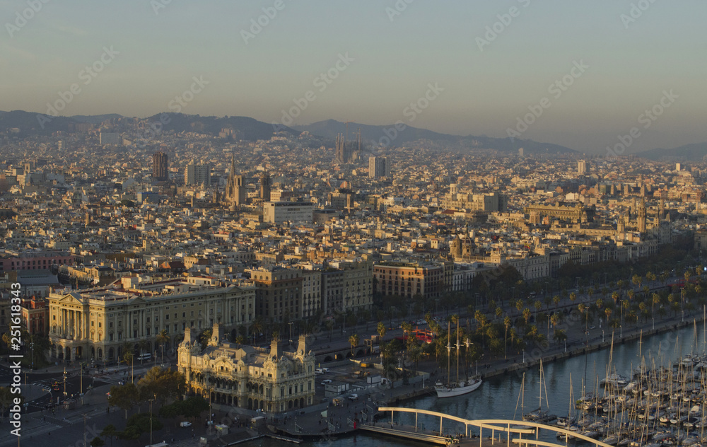 View of the Barcelona from Montjuic