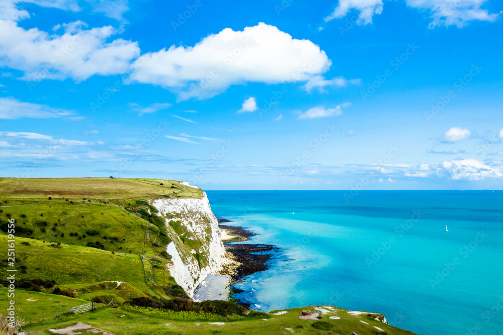 White cliff of Dover, United Kingdom day time clear sky scenic natural landscape