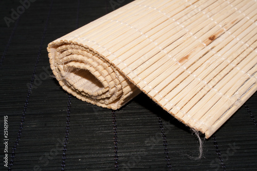bamboo napkin isolated on white background