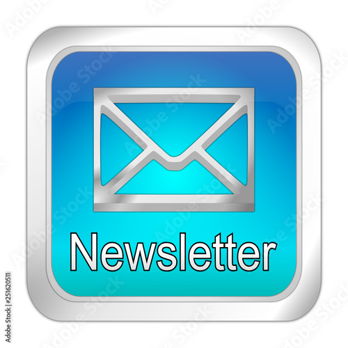 Newsletter Button - 3D illustration