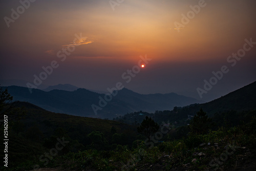 Sun rise in Phucheedao Chiang Rai