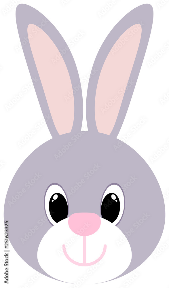 Cartoon bunny head icon. Easter symbol. Cute rabbit clipart. Cartoon bunny head icon. Easter symbol. Cute rabbit clipart.