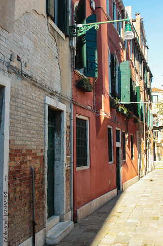 Colorful narrow streets of Venice