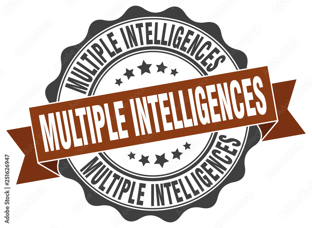 Fototapeta premium multiple intelligences stamp. sign. seal