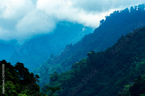 Clouds over the mountains