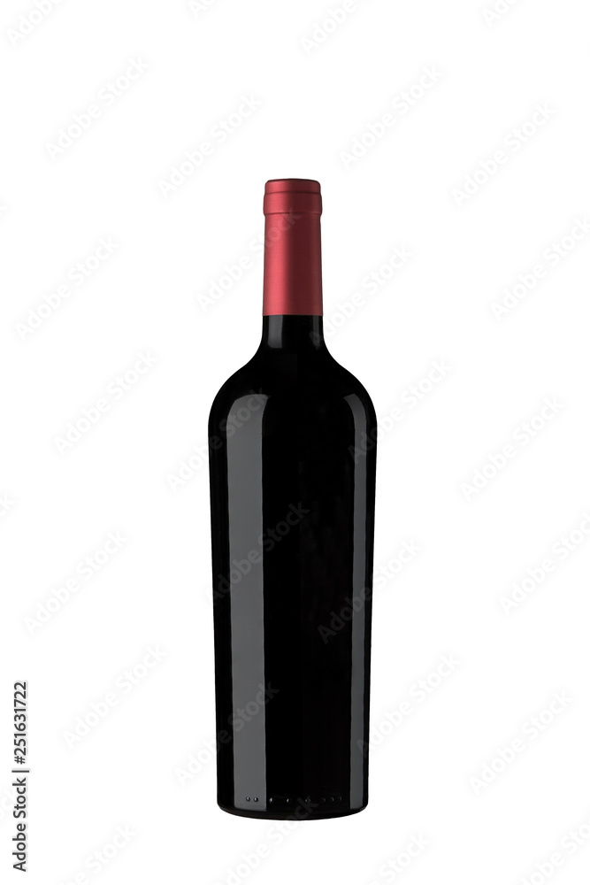 bottle of red wine isolated on white background bottle of red wine isolated on white background