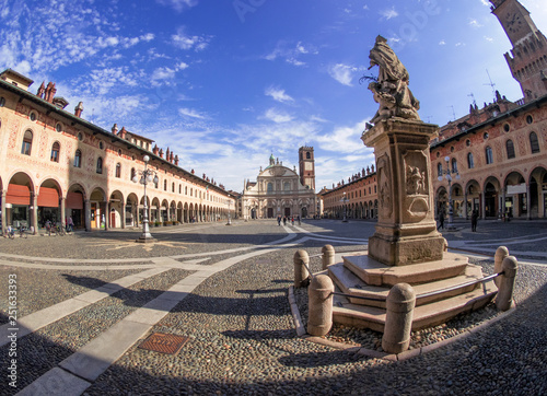 the marvelous Renaissance square of Vigevano, Italy