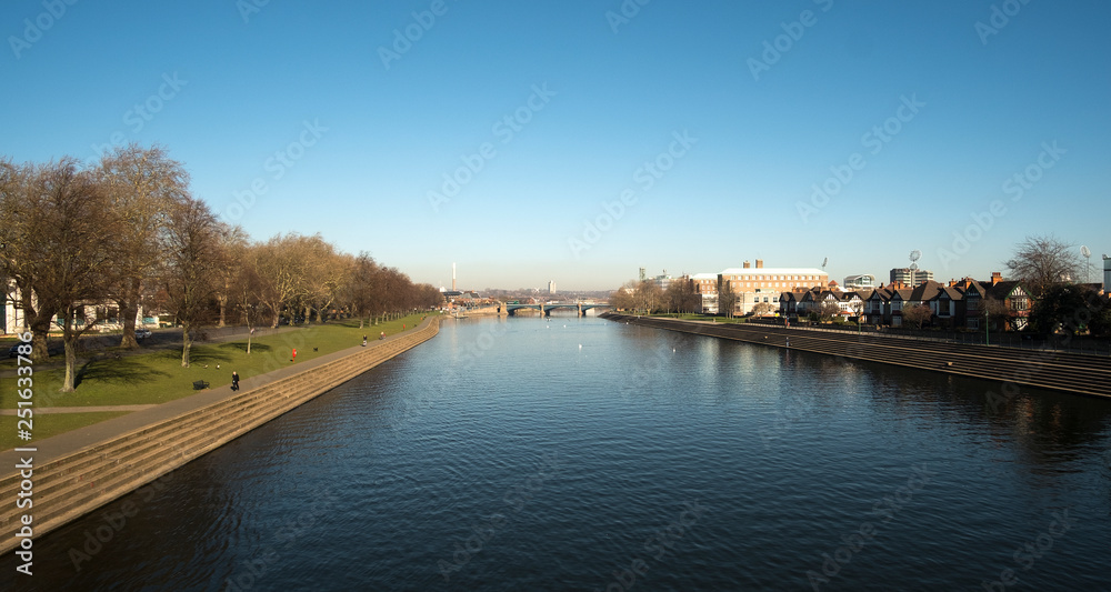 River Trent flowing through Nottingham, UK