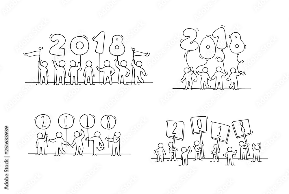 2018 Happy New Year set. 2018 Happy New Year set.