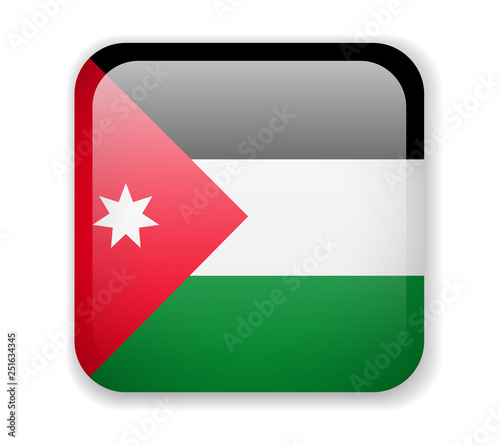 Free Download Jordan flag bright square icon. Vector Illustration - GFXLoad