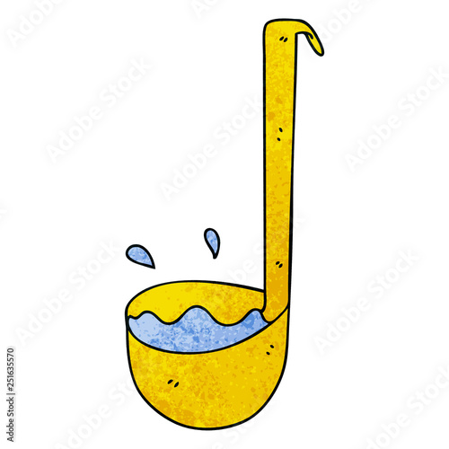 quirky hand drawn cartoon ladle