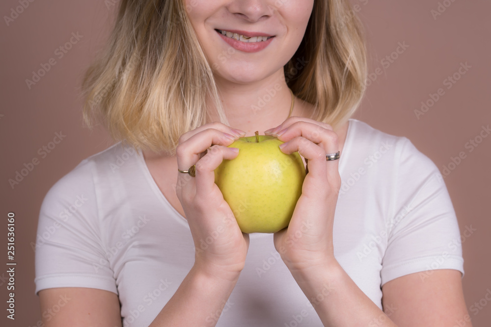 girl with an apple girl with an apple