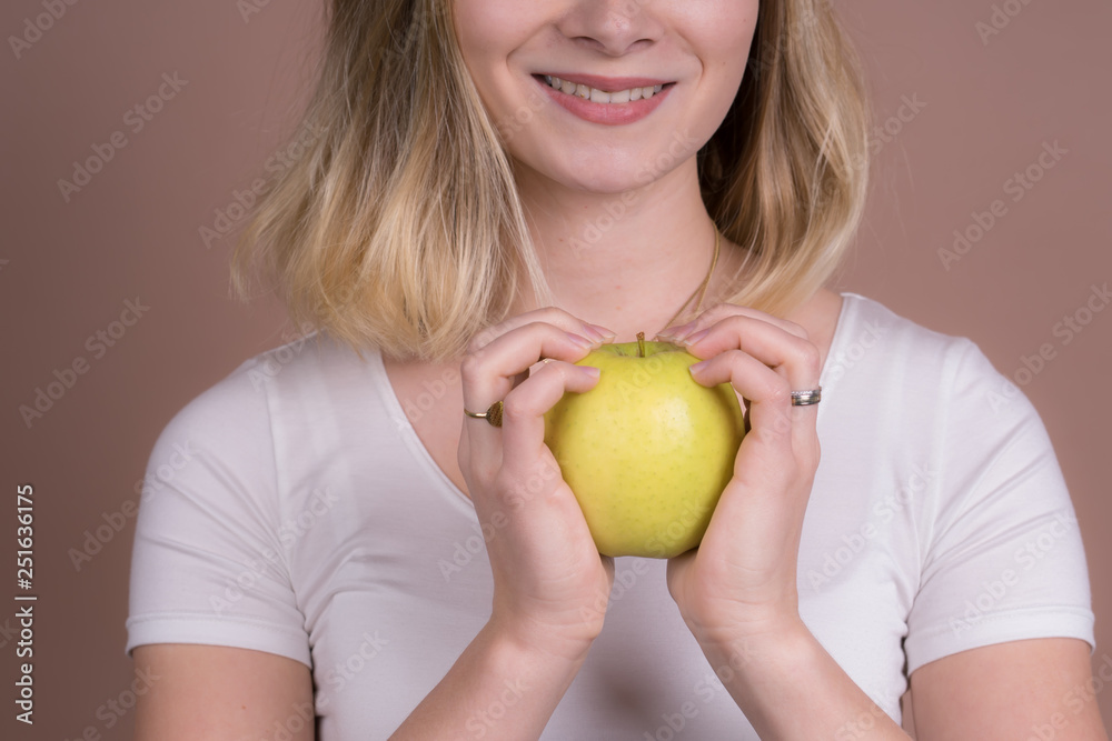 girl with an apple girl with an apple