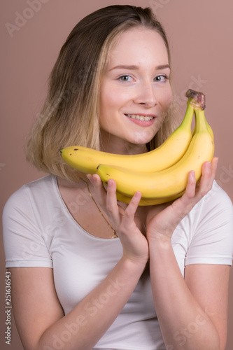 cute girl with a banana