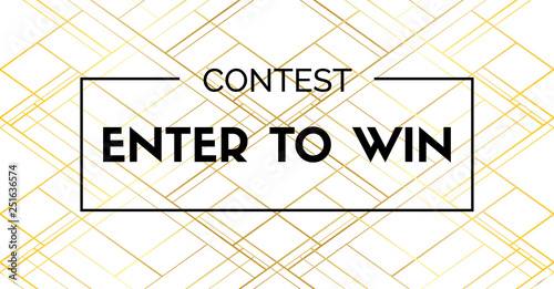 Enter to win. Vector banner for social media contest