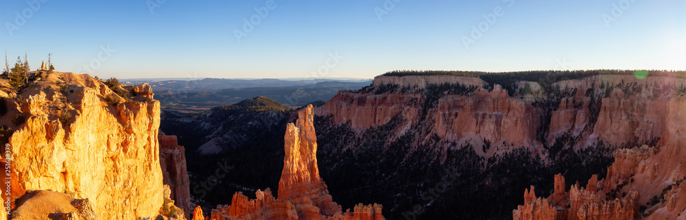 Beautiful View of an American landscape during a sunny sunset. Taken in Bryce Canyon National Park, Utah, United States of America.