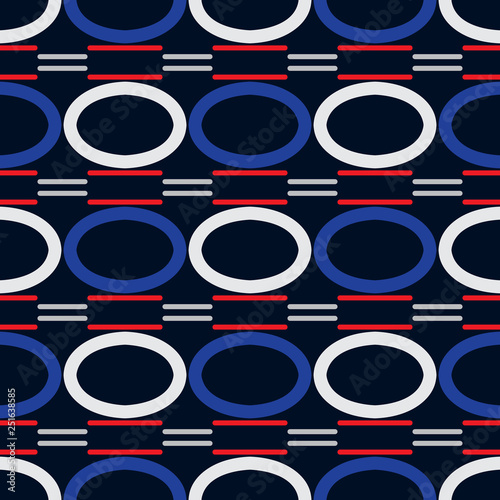Seamless pattern with alternate geometric shapes.