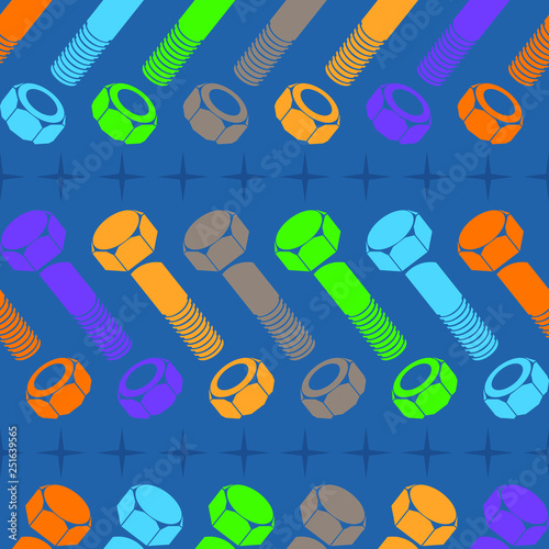 abstract background with bolts and nuts