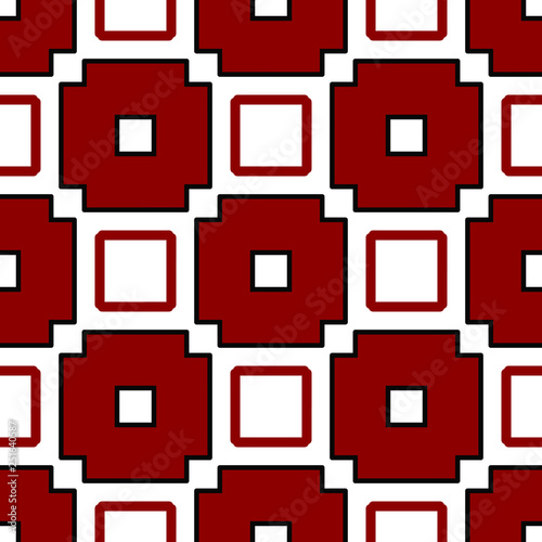 Bright seamless pattern with geometric elements.