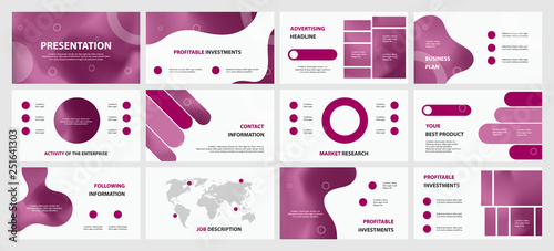 This template is the best as a business presentation, used in marketing and advertising, flyer and banner, the annual report. Elements on a dark grey background
