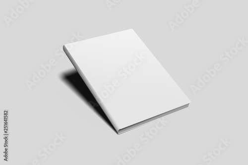 Blank Cover Of Magazine, Book, Booklet, Brochure Isolated On White Background. Mock Up Template Ready For Your Design. 3D rendering