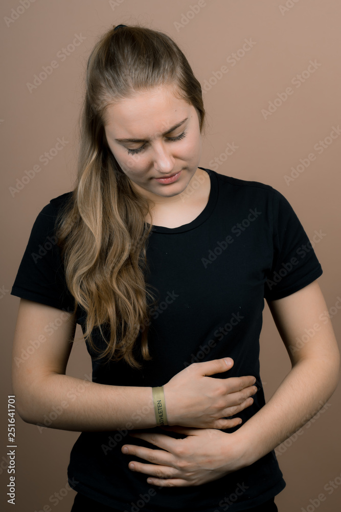 Obraz premium a sick girl with the cold