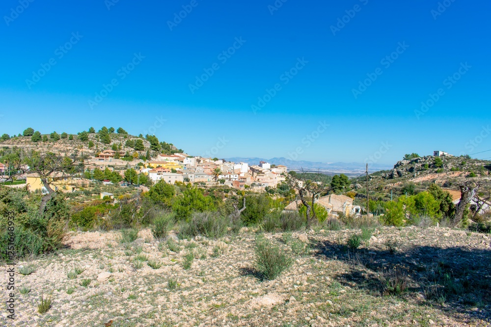 A small village nestled in the dry hills of southern Spain