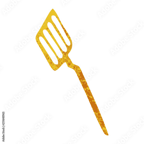 quirky retro illustration style cartoon spatula