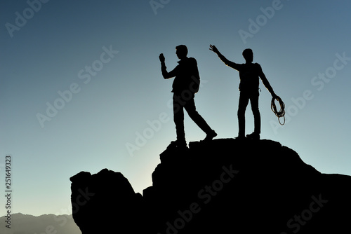 rock climbing, summit adventure and mountaineering