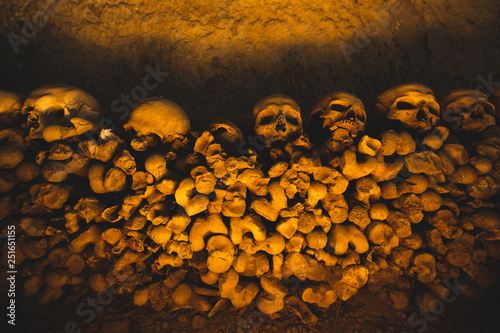 Tableau sur toile Naples (Italy) - The Fontanelle cemetery is a charnel house, an ossuary, located