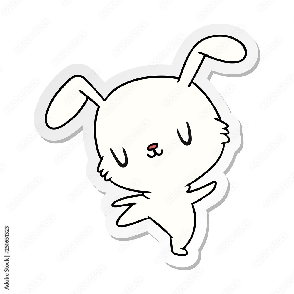sticker cartoon kawaii cute furry bunny sticker cartoon kawaii cute furry bunny