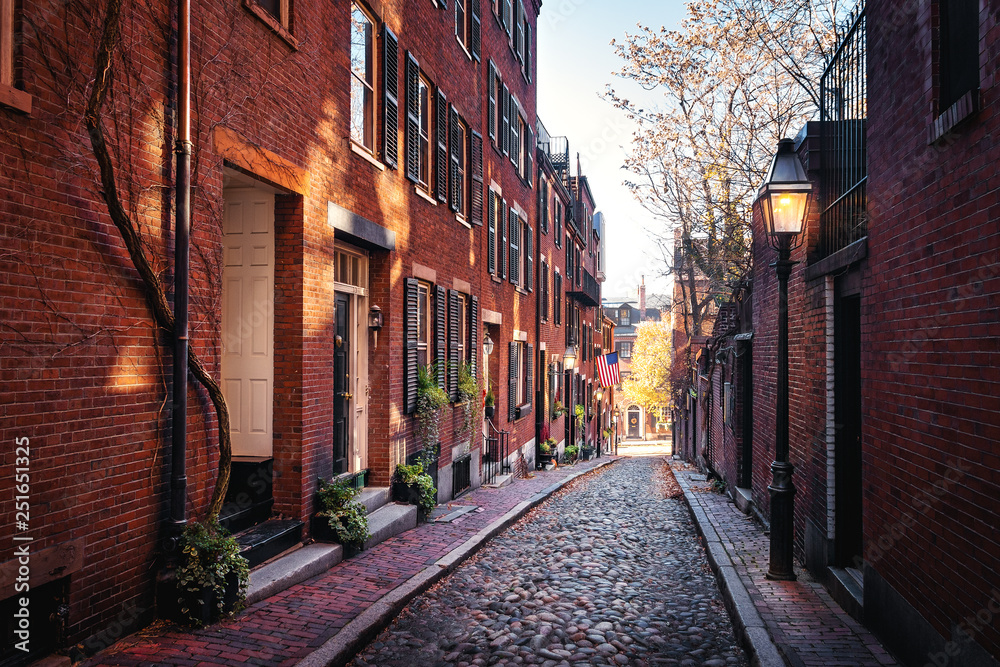 Acorn Street - Boston, Massachusetts, USA