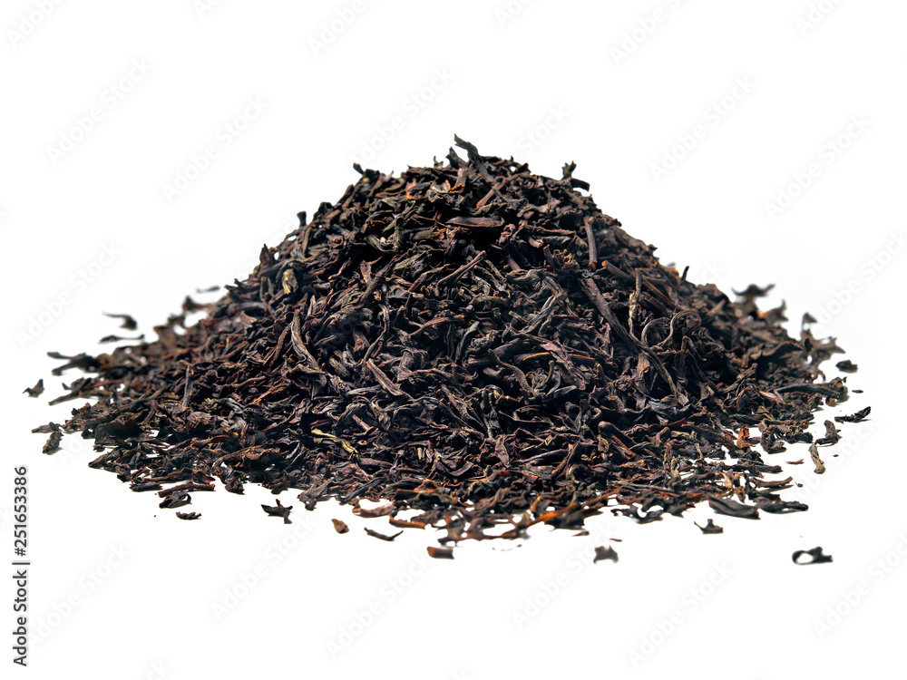 Heap of black tea on white background. Close up. High resolution. Heap of black tea on white background. Close up. High resolution.