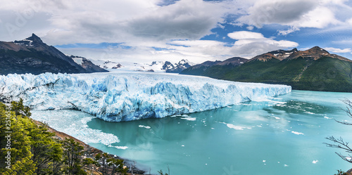Panoramic view of Perito Moreno Glacier at Los Glaciares National Park in Patagonia - El Calafate, Santa Cruz, Argentina