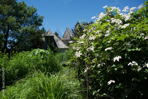 English cottage and garden in Lower Hudson Valley, Westchester County, New York