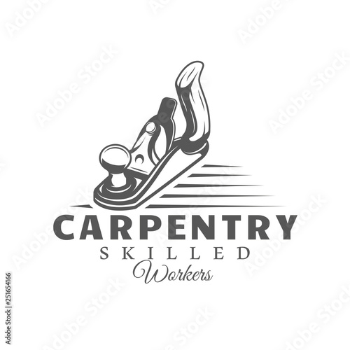 Jointer. Modern carpentry label