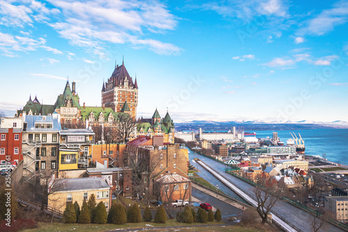 View of Quebec City skyline with Chateau Frontenac - Quebec City, Quebec, Canada photo