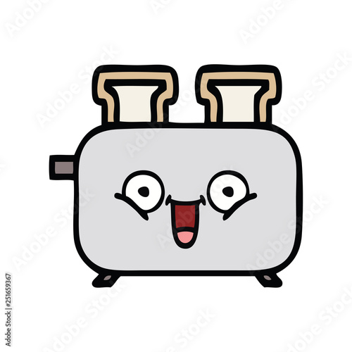 cute cartoon of a toaster