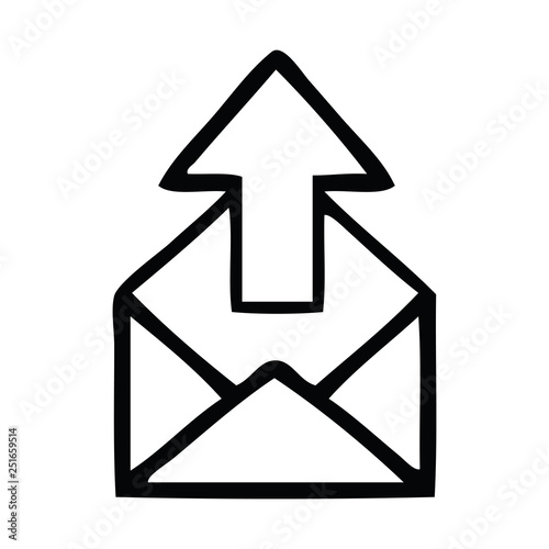 line drawing cartoon email sign