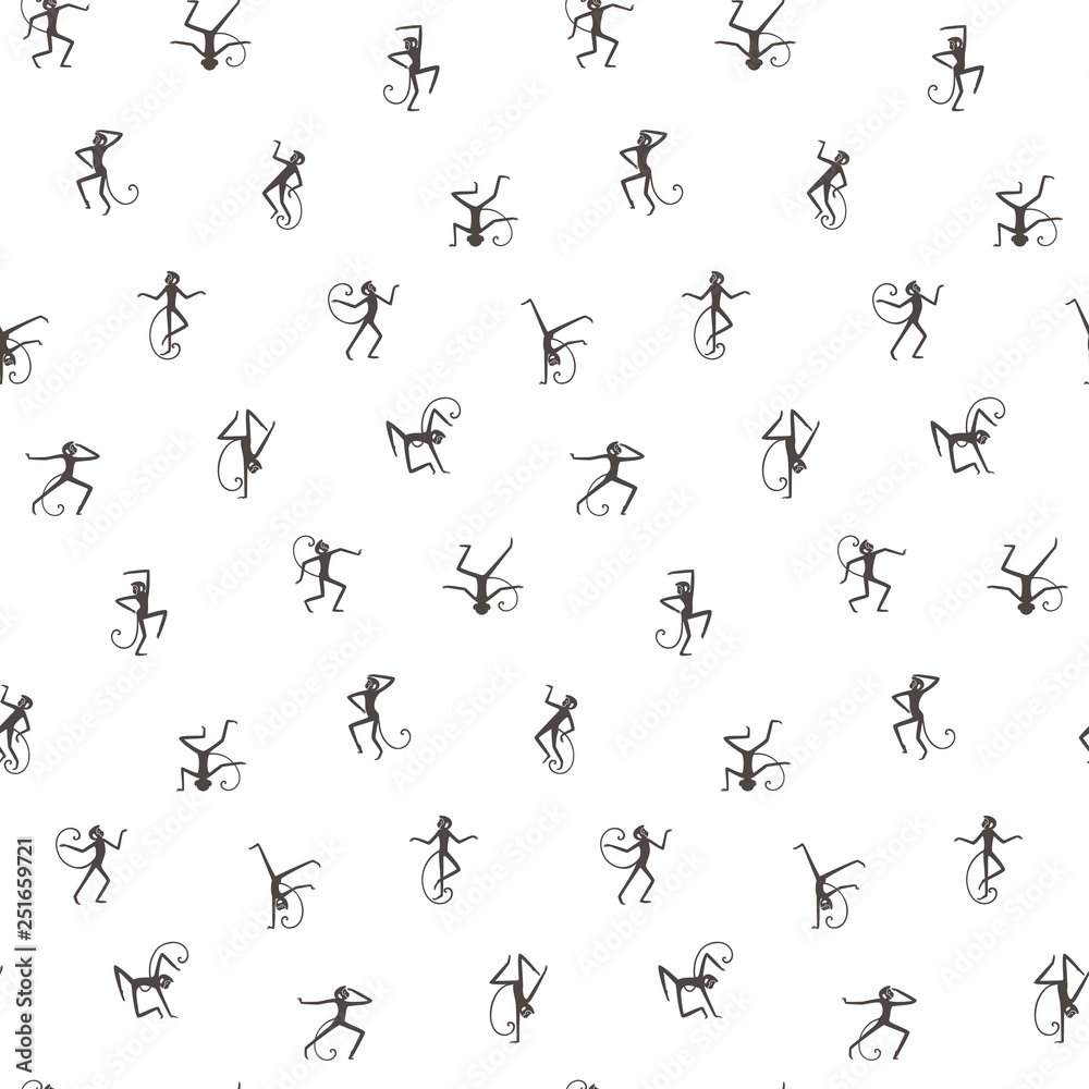 Seamless monkeys pattern Seamless monkeys pattern