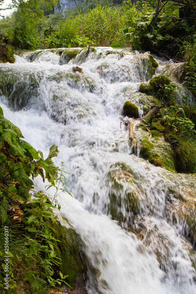 Fototapeta premium Waterfalls in the Plitvice lakes National Park