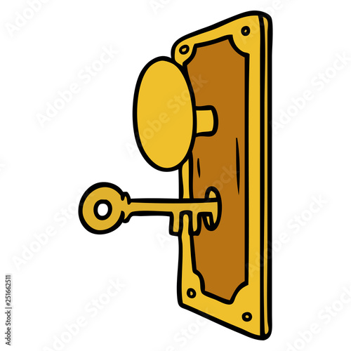 cartoon doodle of a door handle