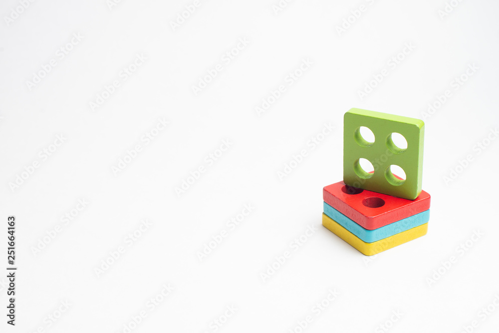 Obraz premium Colorful kids development with circle, squara, triangle and rectangle