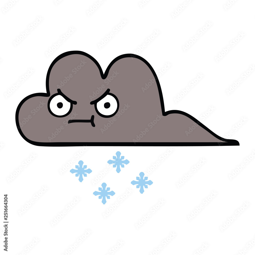 cute cartoon storm snow cloud cute cartoon storm snow cloud