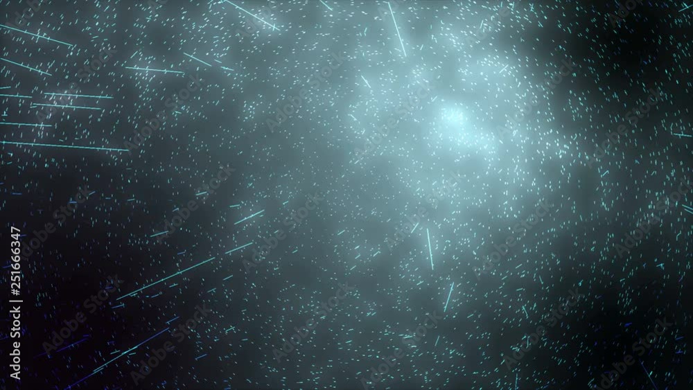 Abstract particles Creative motion graphic vj loop animation . On black background particles bouncing, flow, fall.