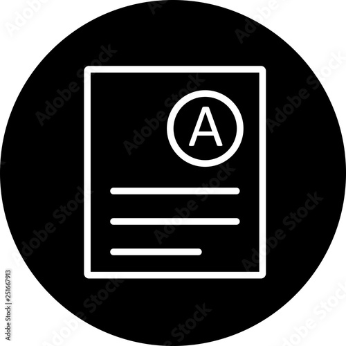 Vector A Grade Icon