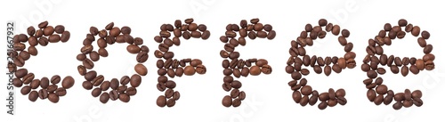 inscription of coffee from roasted coffee