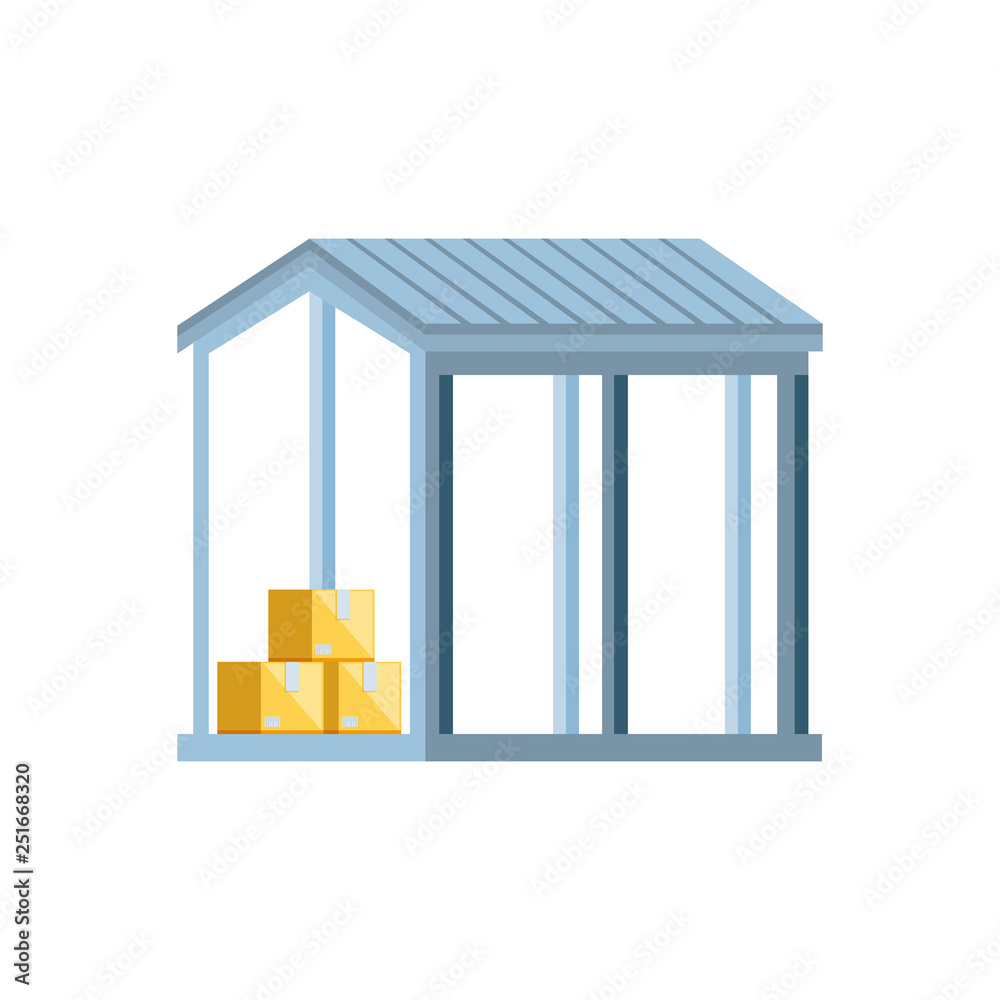 warehouse building isolated icon warehouse building isolated icon