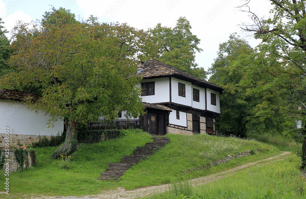 House in traditional Bulgarian style in the village of Bozhentsi (Bulgaria)