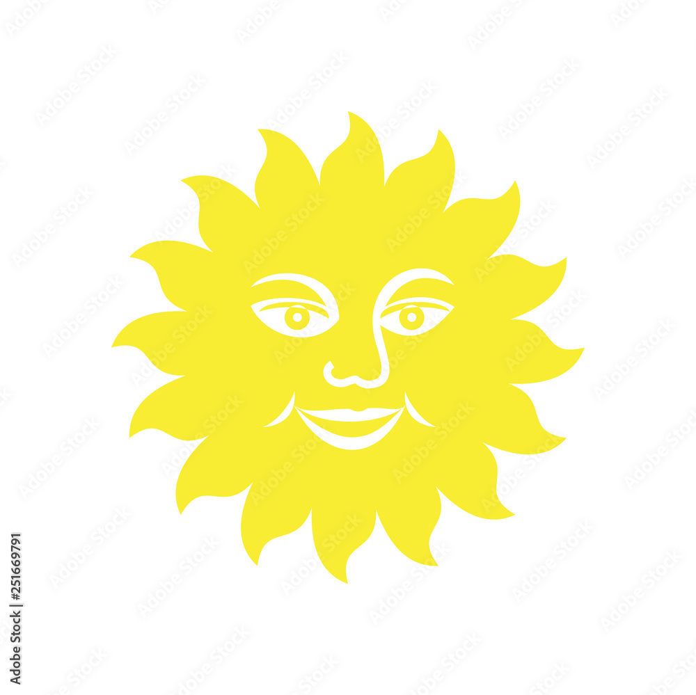 Sun icon on white background for graphic and web design, Modern simple vector sign. Internet concept. Trendy symbol for website design web button or mobile app